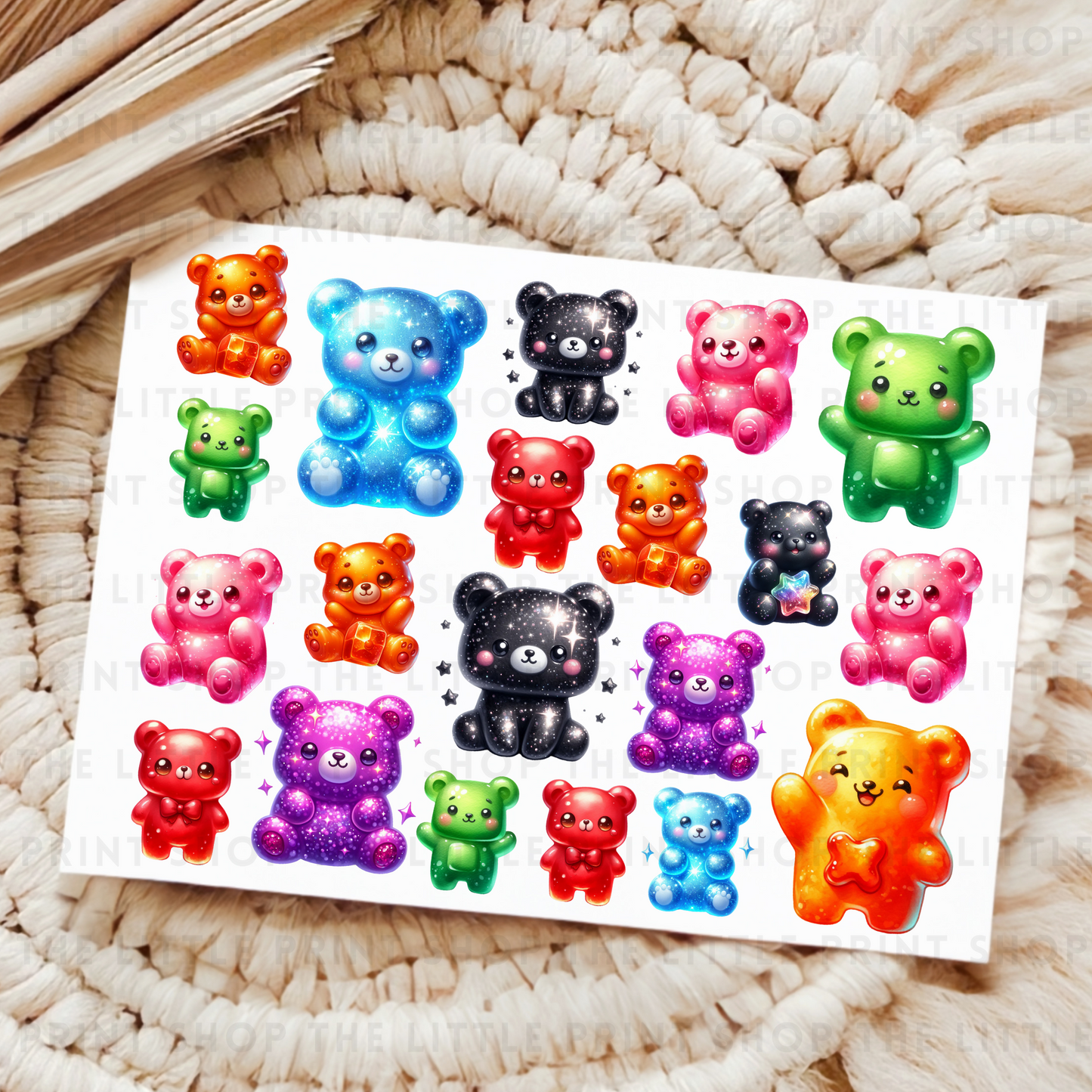 Gummy Bears - UV DTF 8x6 Decal Sheet