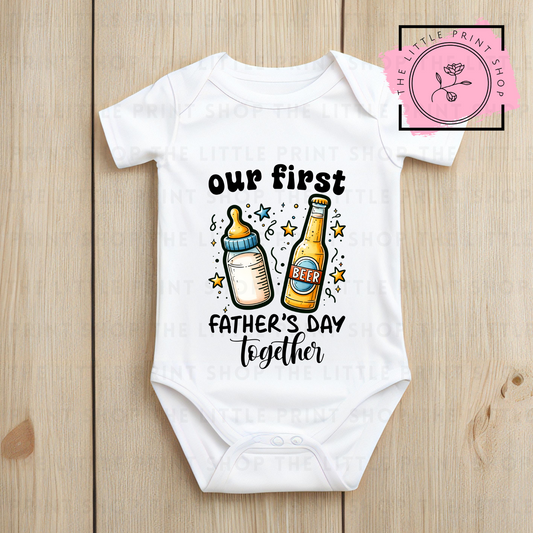 First Father's Day Bottles - DTF Transfer Decal