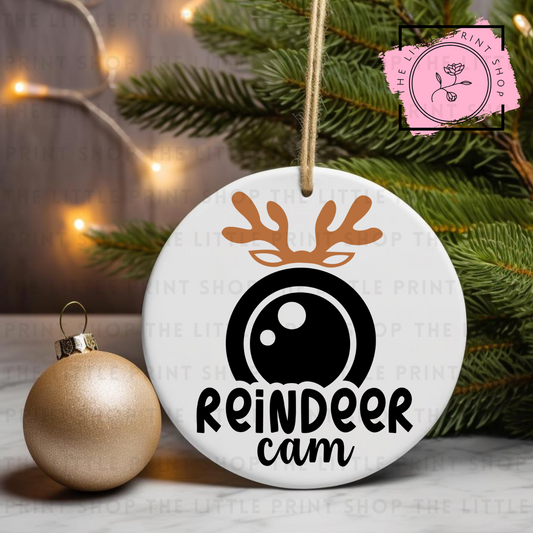 Reindeer Cam - UV DTF Bauble Decal
