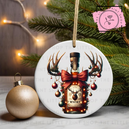 Whisky Bottle - UV DTF Bauble Decal