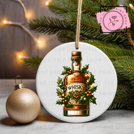 Whisky Bottle - UV DTF Bauble Decal