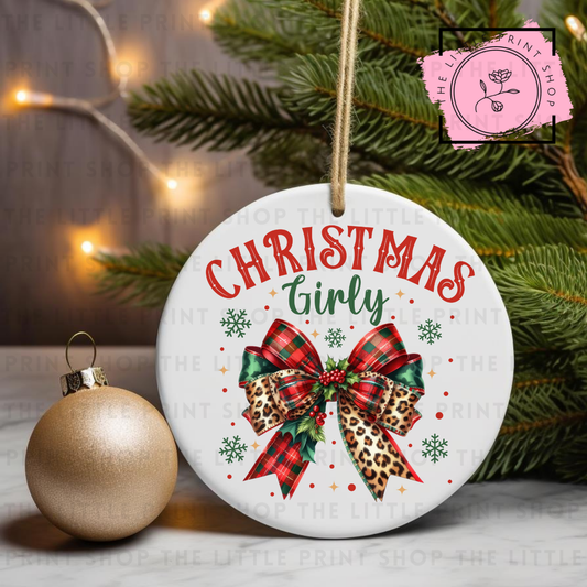 Christmas Girly - UV DTF Bauble Decal