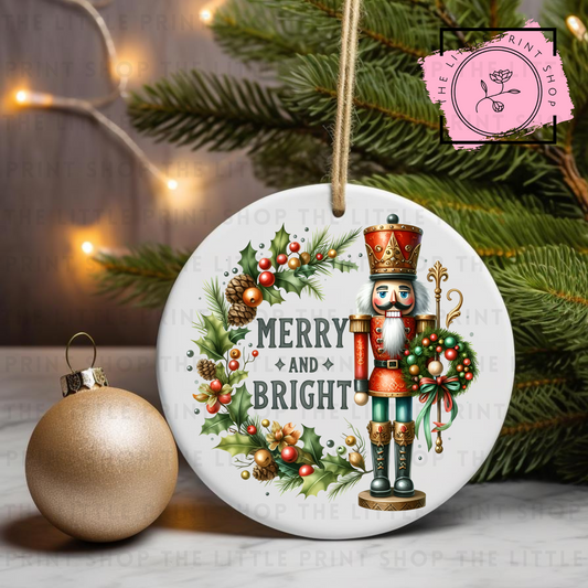 Merry & Bright - UV DTF Bauble Decal