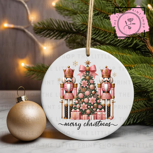 Pink Nutcrackers - UV DTF Bauble Decal