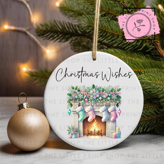 Christmas Wishes - UV DTF Bauble Decal