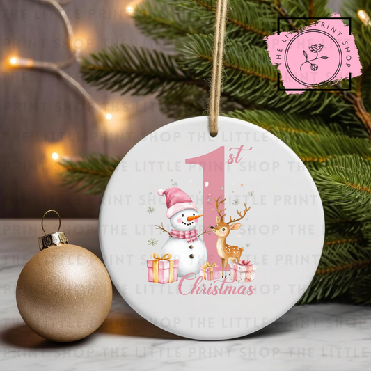 1st Christmas - UV DTF Bauble Decal