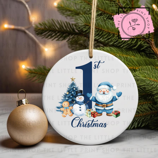 1st Christmas - UV DTF Bauble Decal