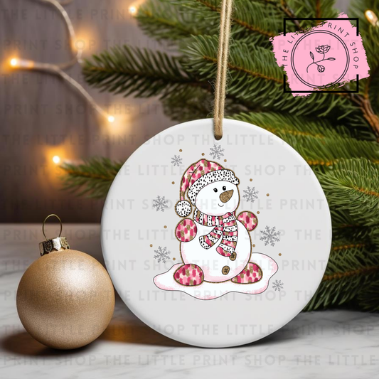 Snowman - UV DTF Bauble Decal
