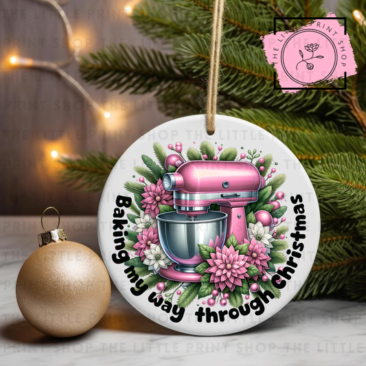 Baking My Way Through Christmas - UV DTF Bauble Decal