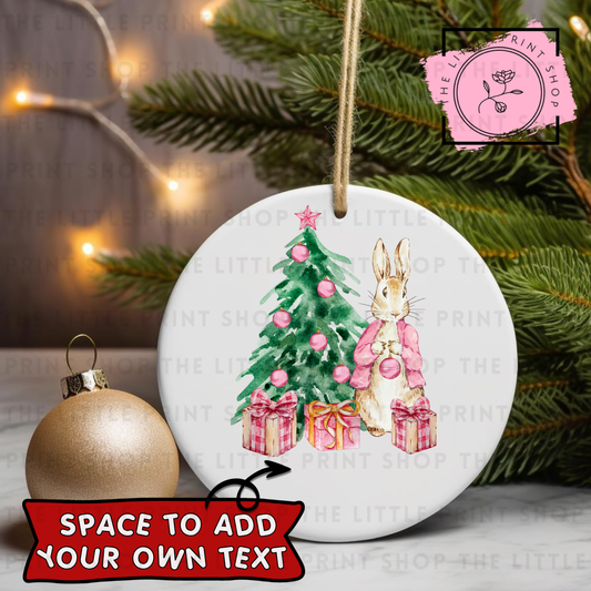 Pink Rabbit - UV DTF Bauble Decal