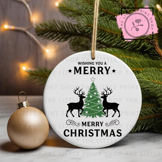 Merry Christmas - UV DTF Bauble Decal