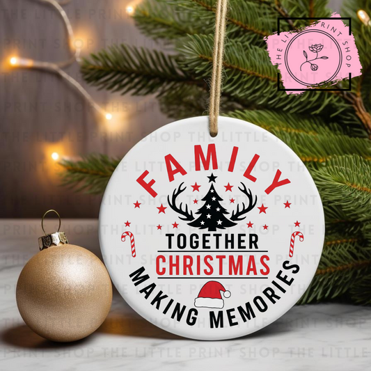 Family Together Christmas - UV DTF Bauble Decal