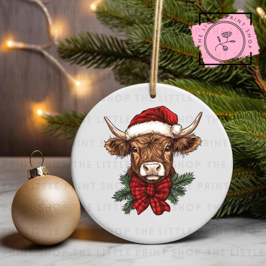 Highland Cow - UV DTF Bauble Decal