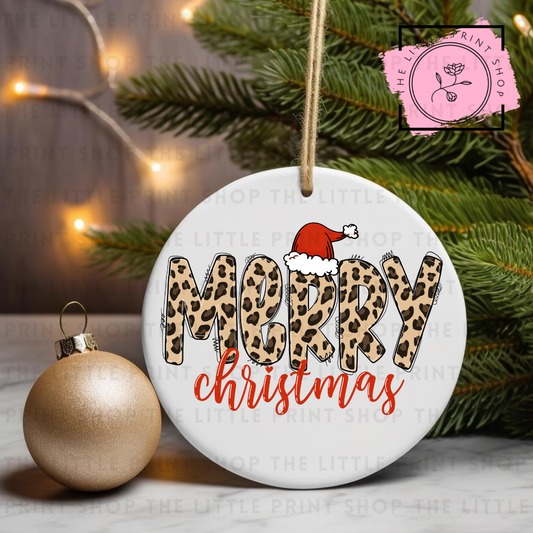 Merry Christmas - UV DTF Bauble Decal