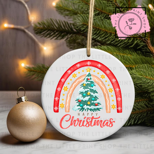 Happy Christmas - UV DTF Bauble Decal