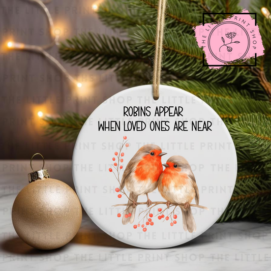 Robins Appear - UV DTF Bauble Decal