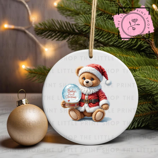 Baby First Christmas - UV DTF Bauble Decal