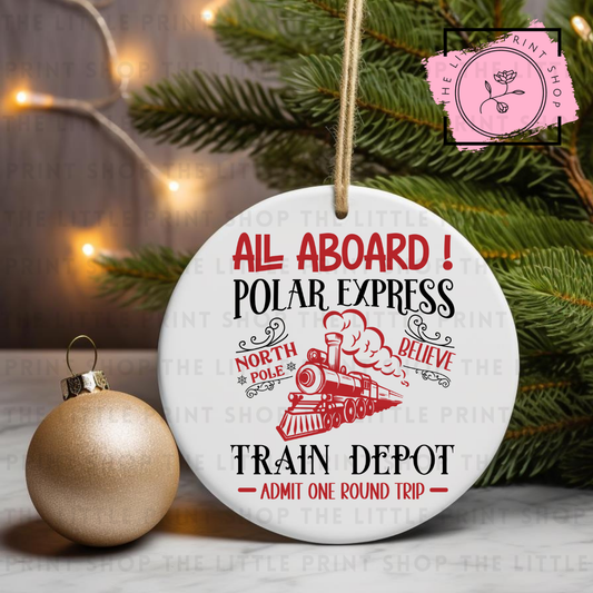 All Aboard - UV DTF Bauble Decal
