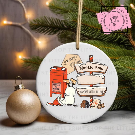 North Pole - UV DTF Bauble Decal