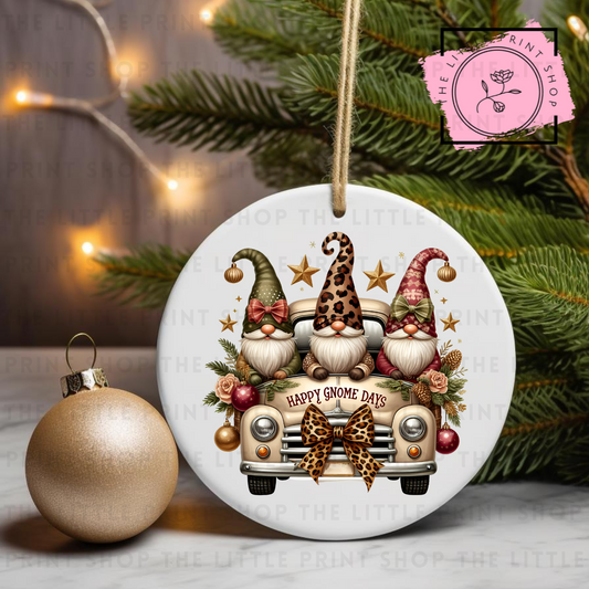 Gonk Christmas Truck - UV DTF Bauble Decal