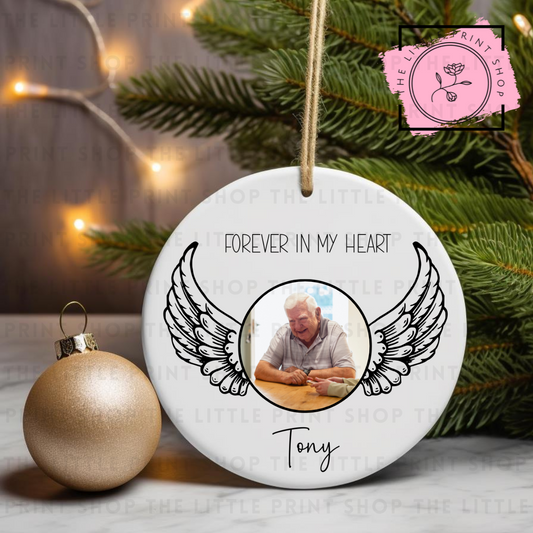 Memorial Wings - UV DTF Bauble Decal