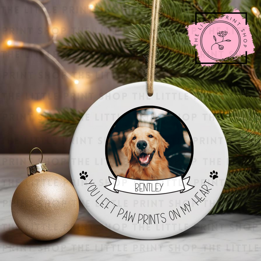 You Left Paw Prints - UV DTF Bauble Decal