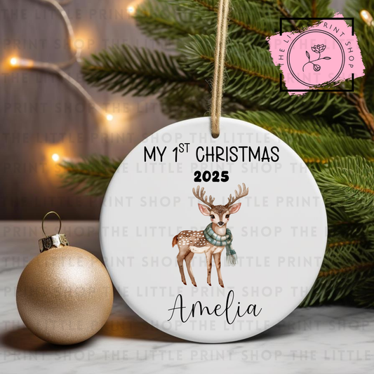 My 1st Christmas 2025 - UV DTF Bauble Decal