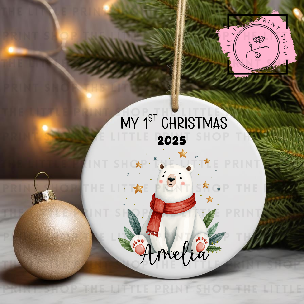 My 1st Christmas 2025 - UV DTF Bauble Decal