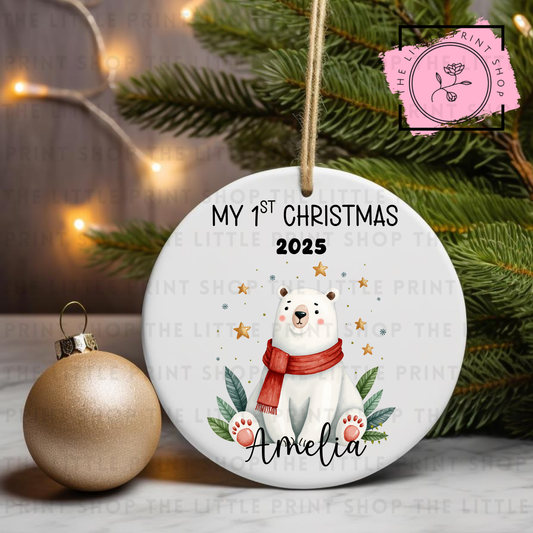 My 1st Christmas 2025 - UV DTF Bauble Decal
