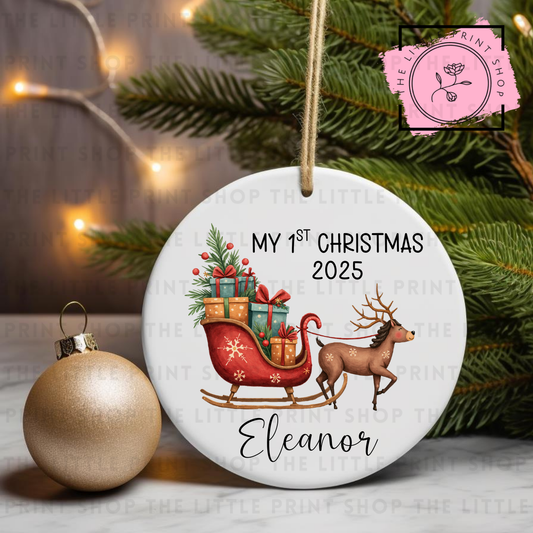 My 1st Christmas 2025 - UV DTF Bauble Decal