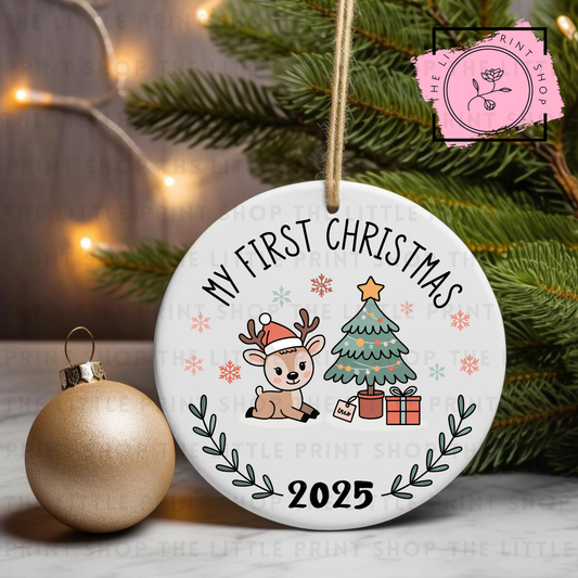 My First Christmas - UV DTF Bauble Decal