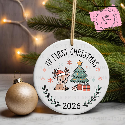 My First Christmas - UV DTF Bauble Decal
