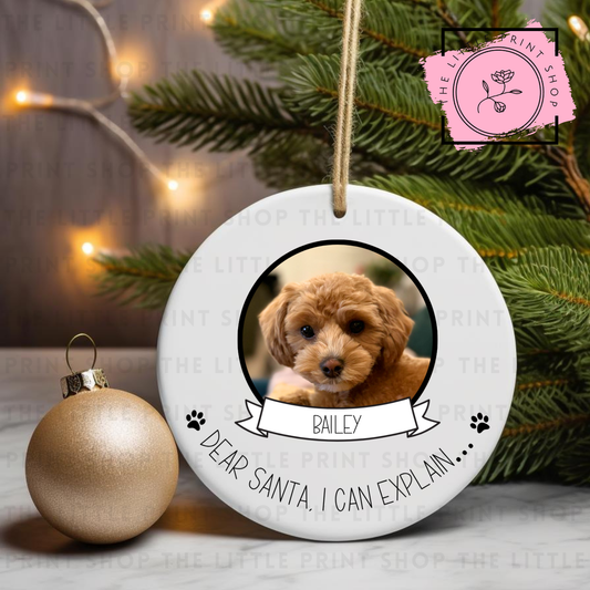 Dear Santa - UV DTF Bauble Decal