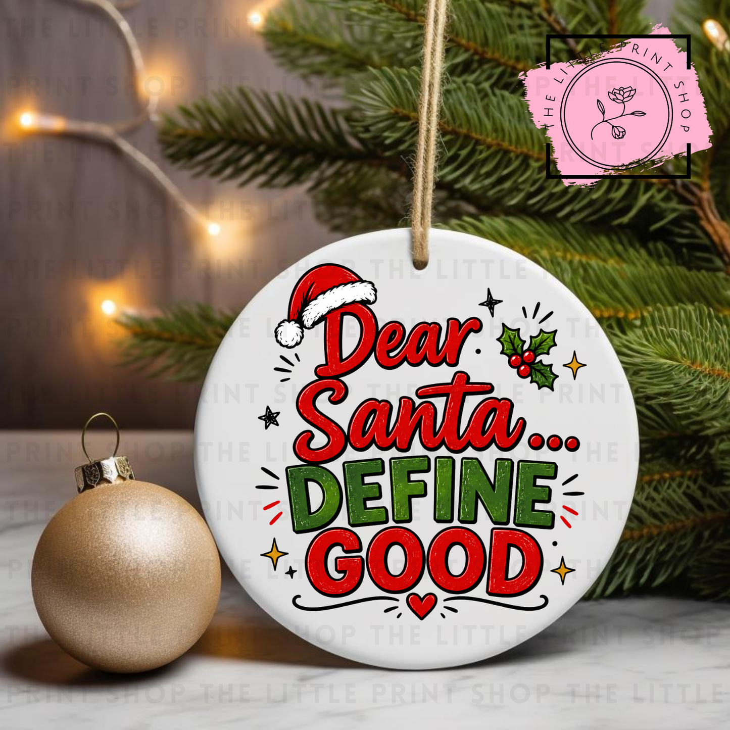 Define Good - UV DTF Bauble Decal