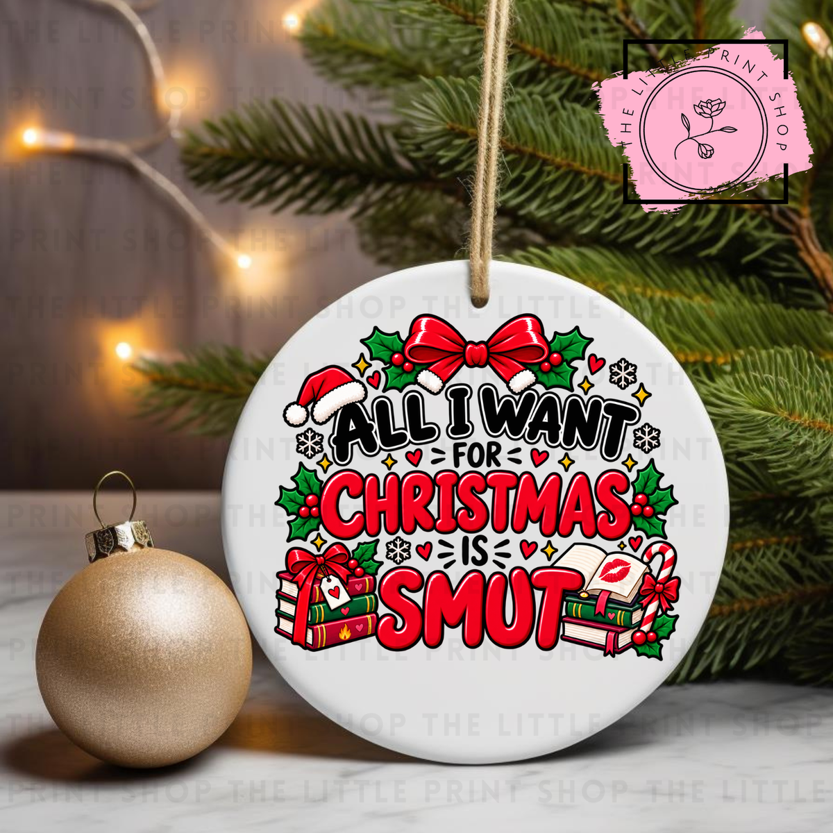 All I Want For - UV DTF Bauble Decal