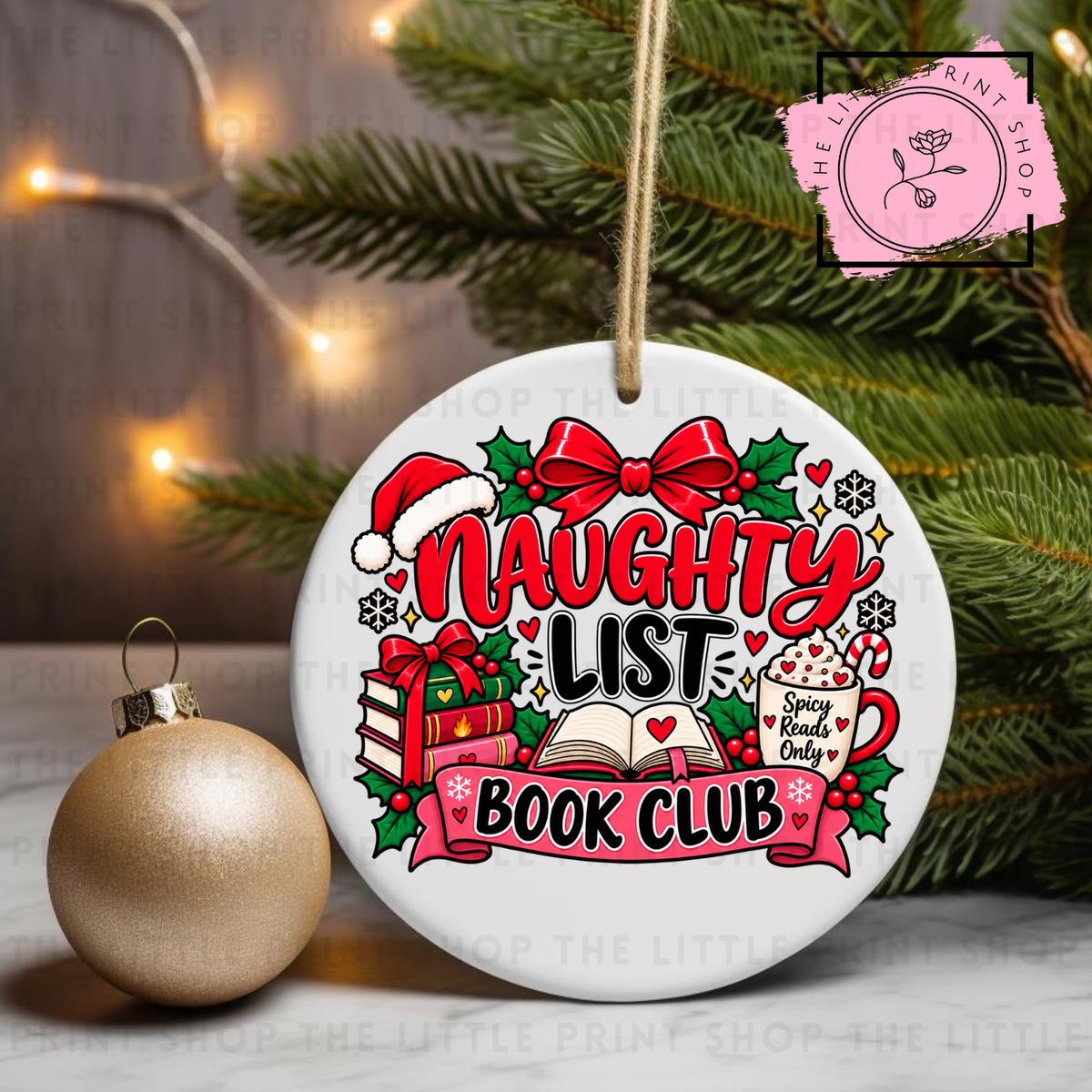 Naughty List - UV DTF Bauble Decal