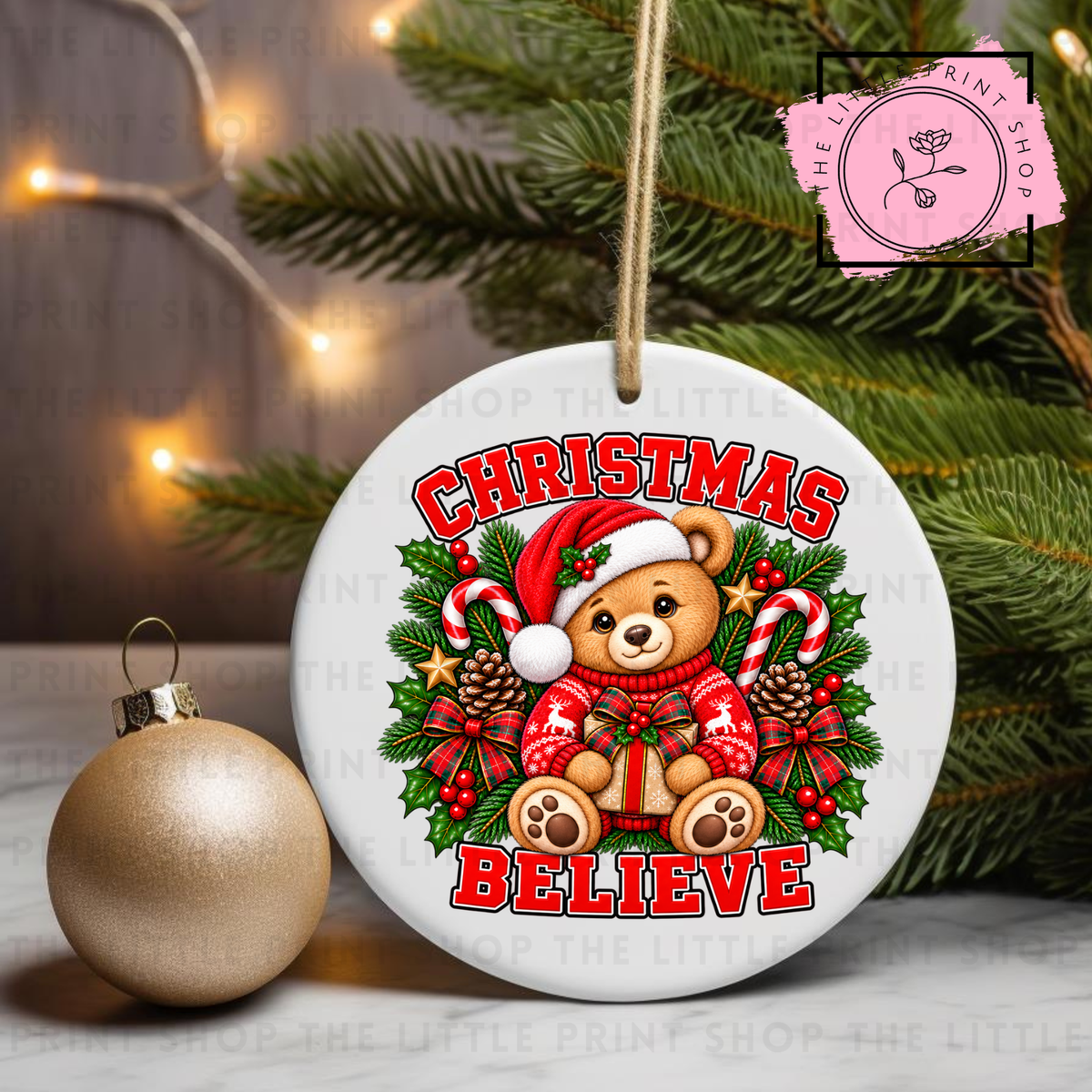 Christmas Believe - UV DTF Bauble Decal