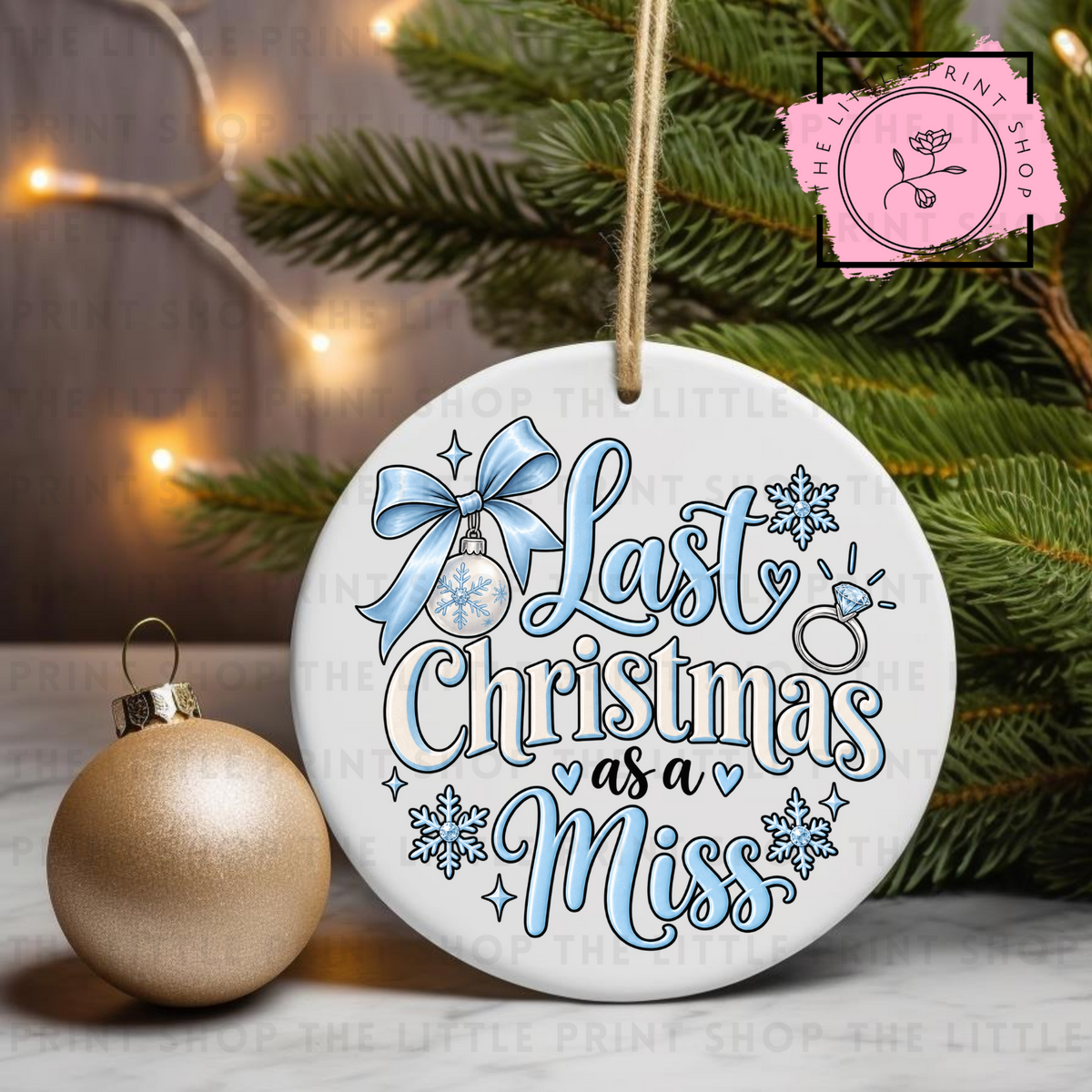 Last Christmas - UV DTF Bauble Decal