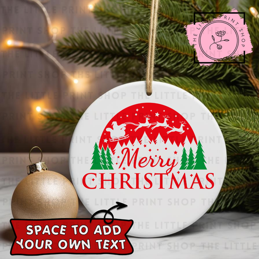 Merry Christmas - UV DTF Bauble Decal
