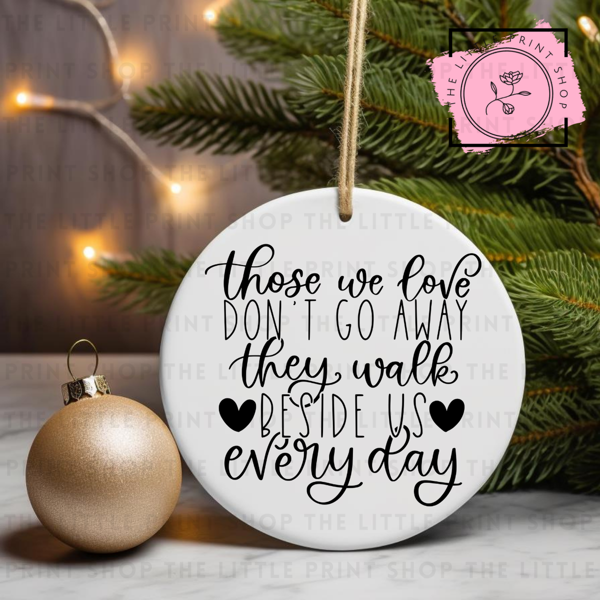 Beside Us - UV DTF Bauble Decal