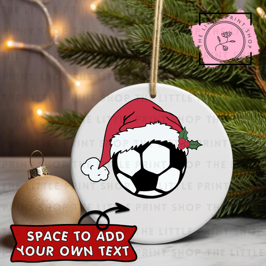 Christmas Football - UV DTF Bauble Decal