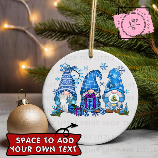 Blue Gonks - UV DTF Bauble Decal