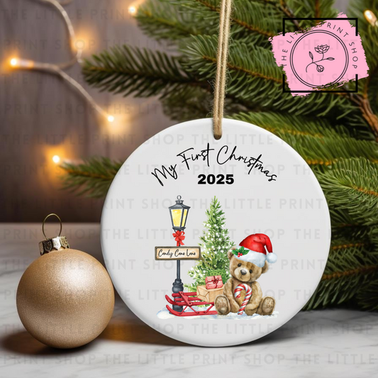 My First Christmas - UV DTF Bauble Decal