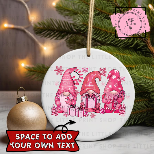 Pink Gonks - UV DTF Bauble Decal