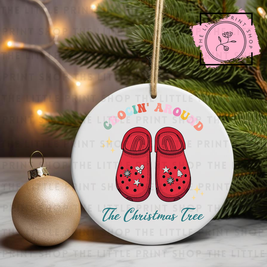 Croc'in Around - UV DTF Bauble Decal