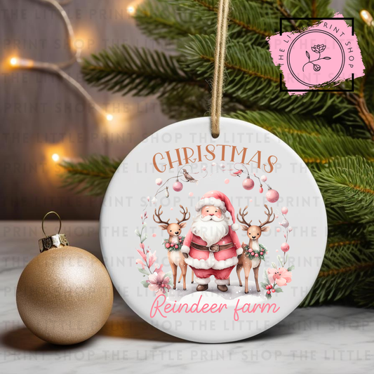 Reindeer Farm - UV DTF Bauble Decal