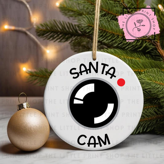Santa Cam - UV DTF Bauble Decal