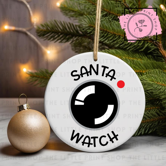 Santa Watch - UV DTF Bauble Decal