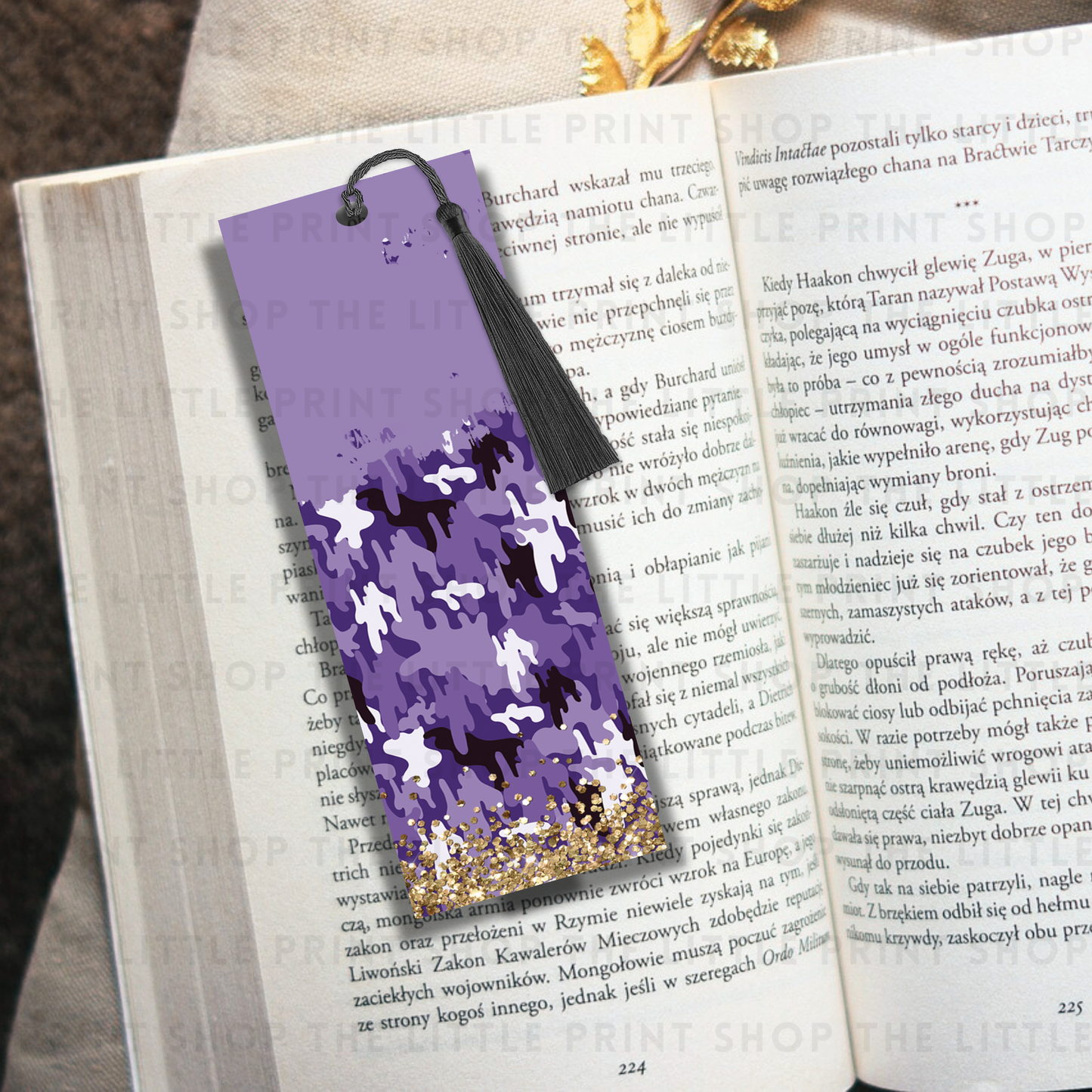 Purple Cameo - UV DTF 14cm x 5cm Bookmark Decal