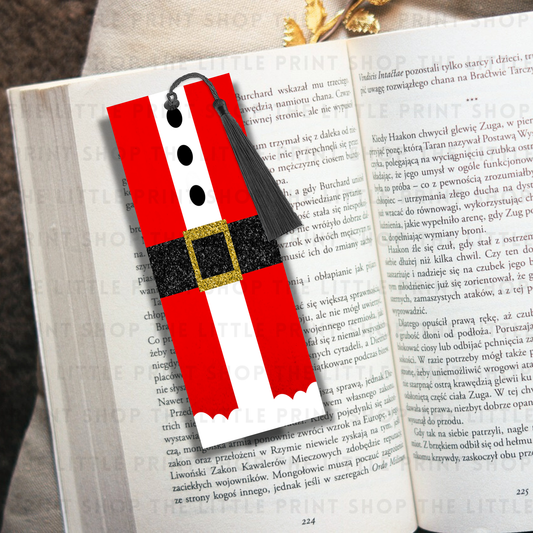 Santa - UV DTF 14cm x 5cm Bookmark Decal